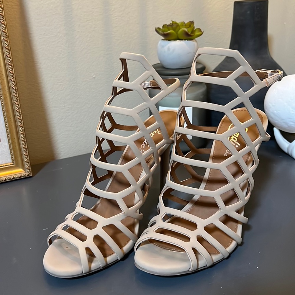 Nude Candie’s Strappy Heels